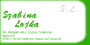 szabina lojka business card